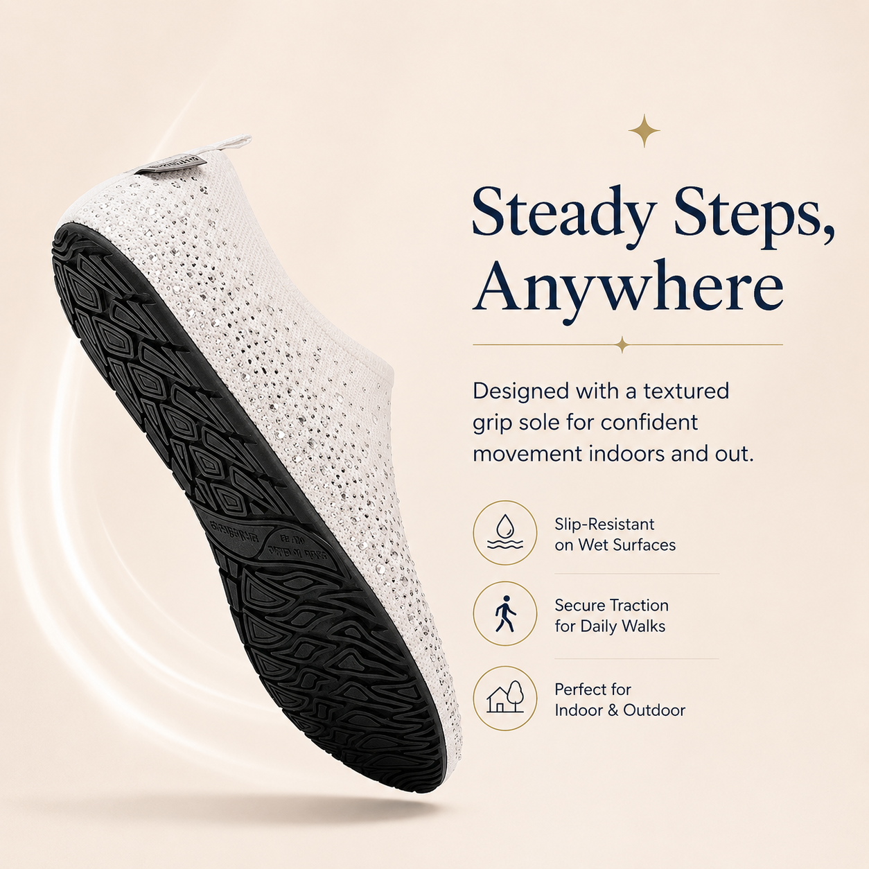Glamies™ Crystal Comfort Slip-Ons